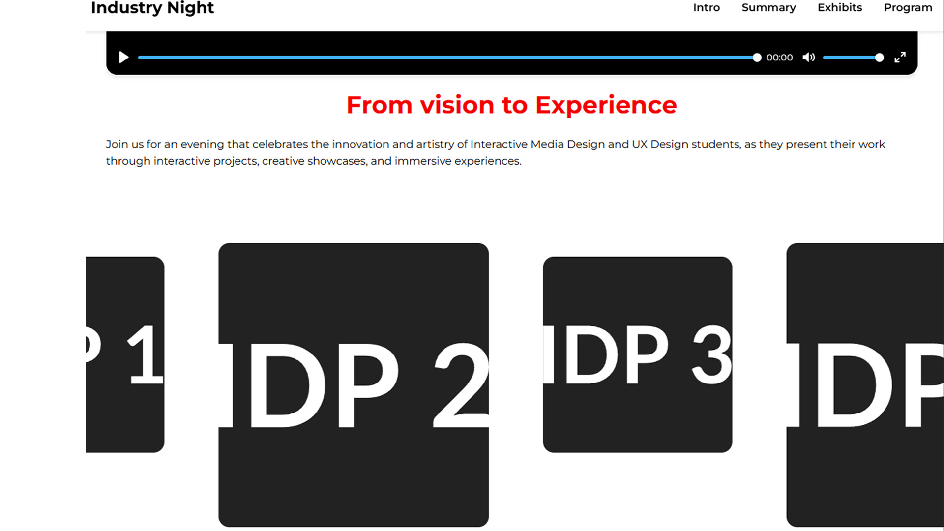 Industry Night Site preview